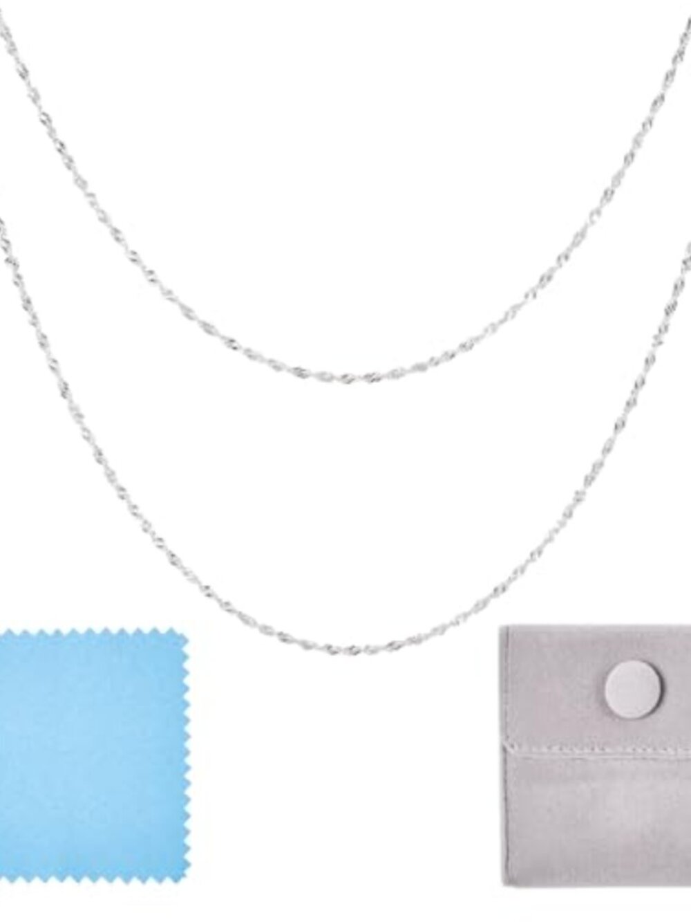 925 Sterling Silver Singapore Chain 1mm 3.28Ft Jewelry Making Necklace Chain